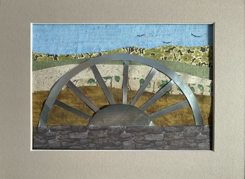 Amanda, Winding Wheel, recycled beer can.